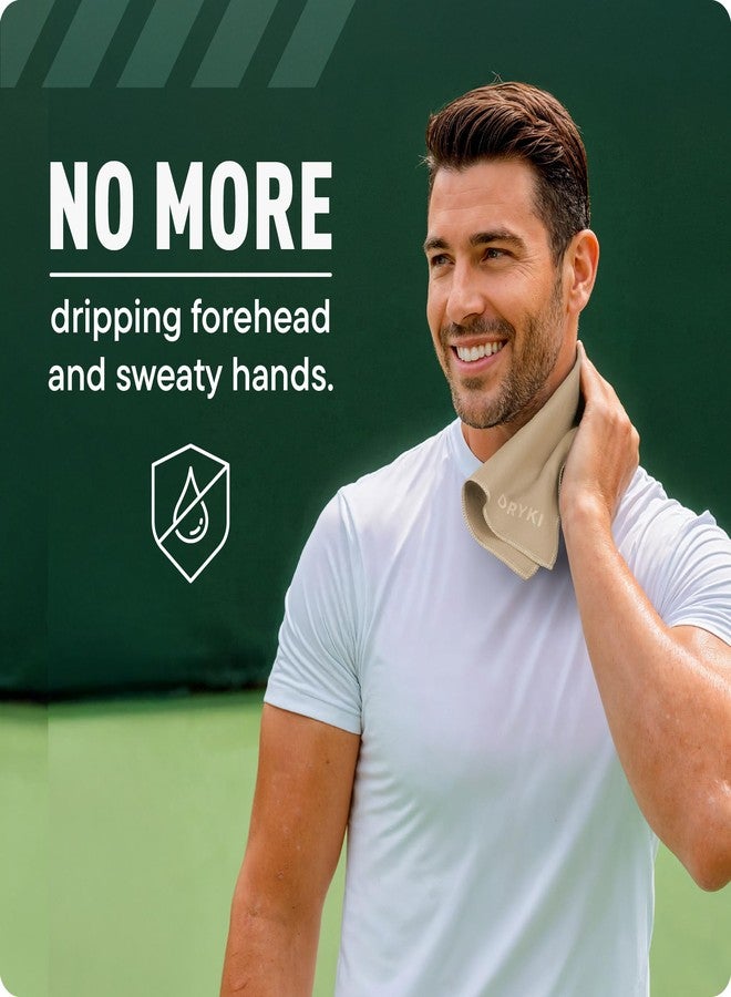 DRYKI Sweat Absorbing Handkerchiefs - The Original Pocket-Sized Sweat Towels - Quick-Dry Microfiber Sweat Rags for Face, Hands, & Body - Men & Women - Gym, Sports, and Work (Forest: 5 Pack) - Image 2